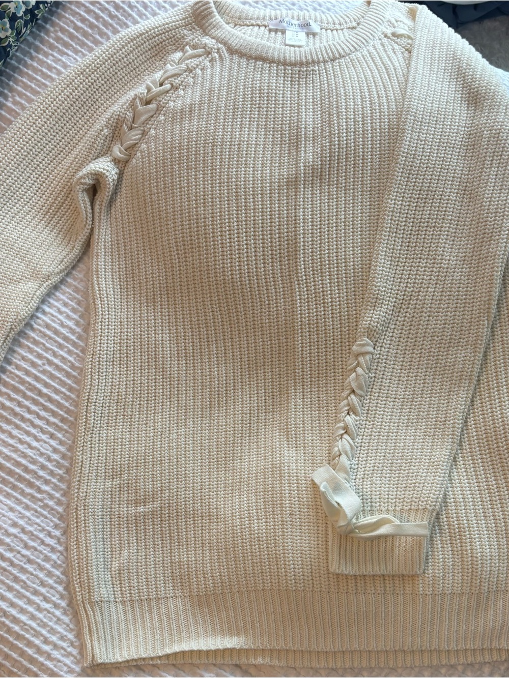 Cream maternity sweater